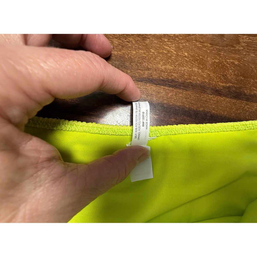 Show Me Your Mumu Bikini Bottoms Women XXL Neon Lime Smocked Crinkle Festival - Picture 5 of 7